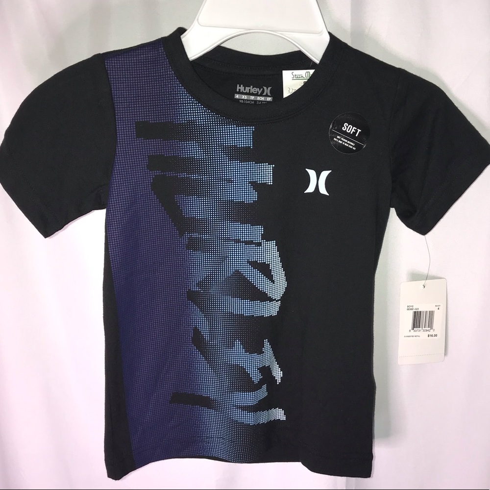 NWT Hurley black short sleeve T-shirt Boys 4